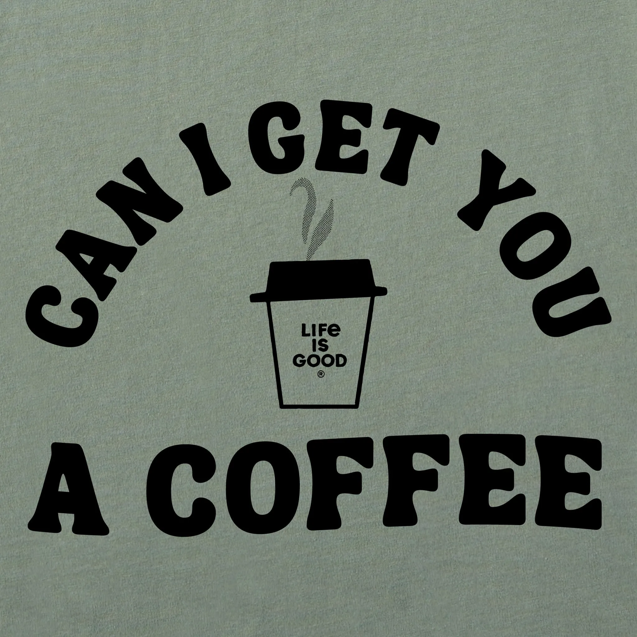 Women's Can I Get You a Coffee Short Sleeve Crusher Boxy Tee Life is Good