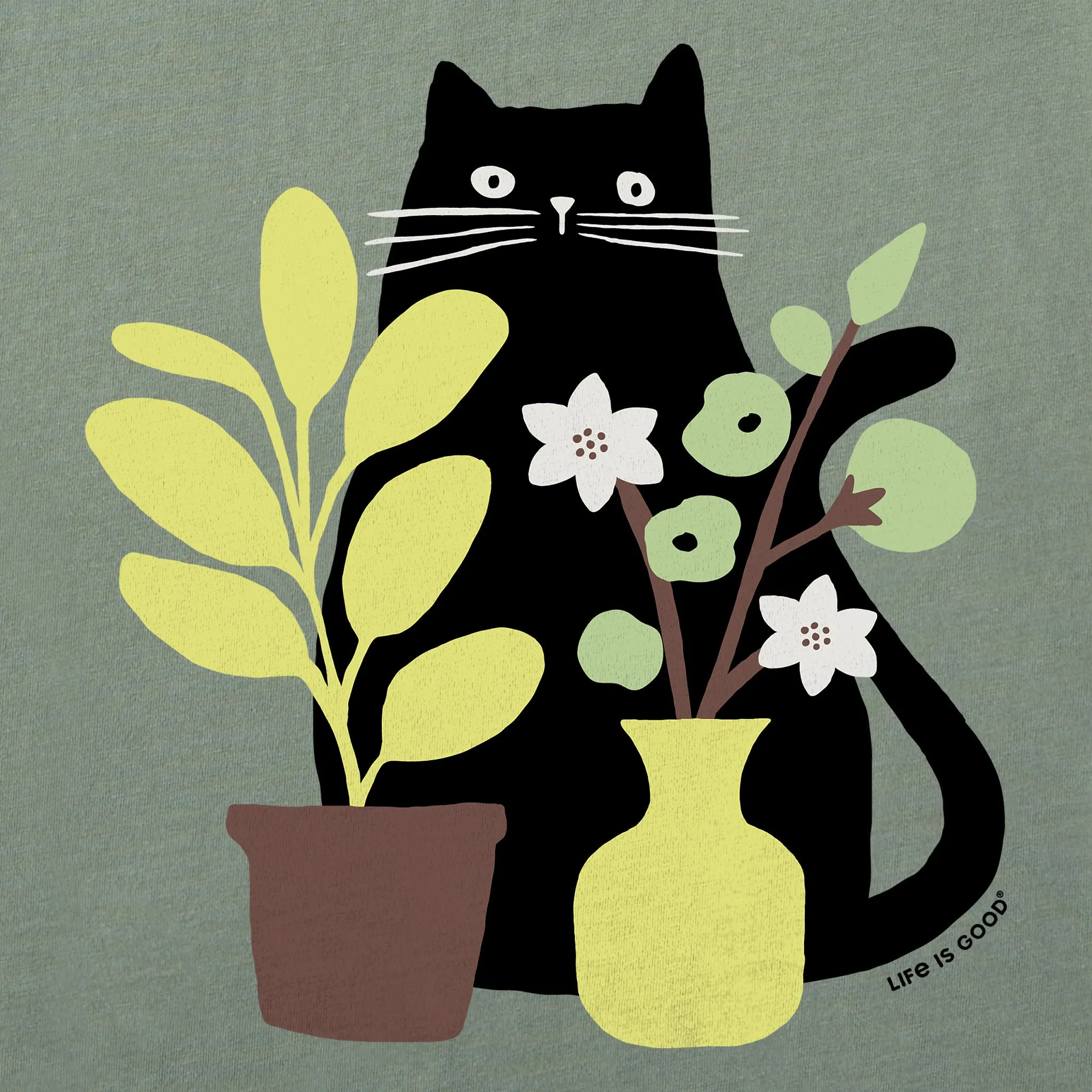 Women's Can you see the Cat? Short Sleeve Crusher Boxy Tee Life is Good