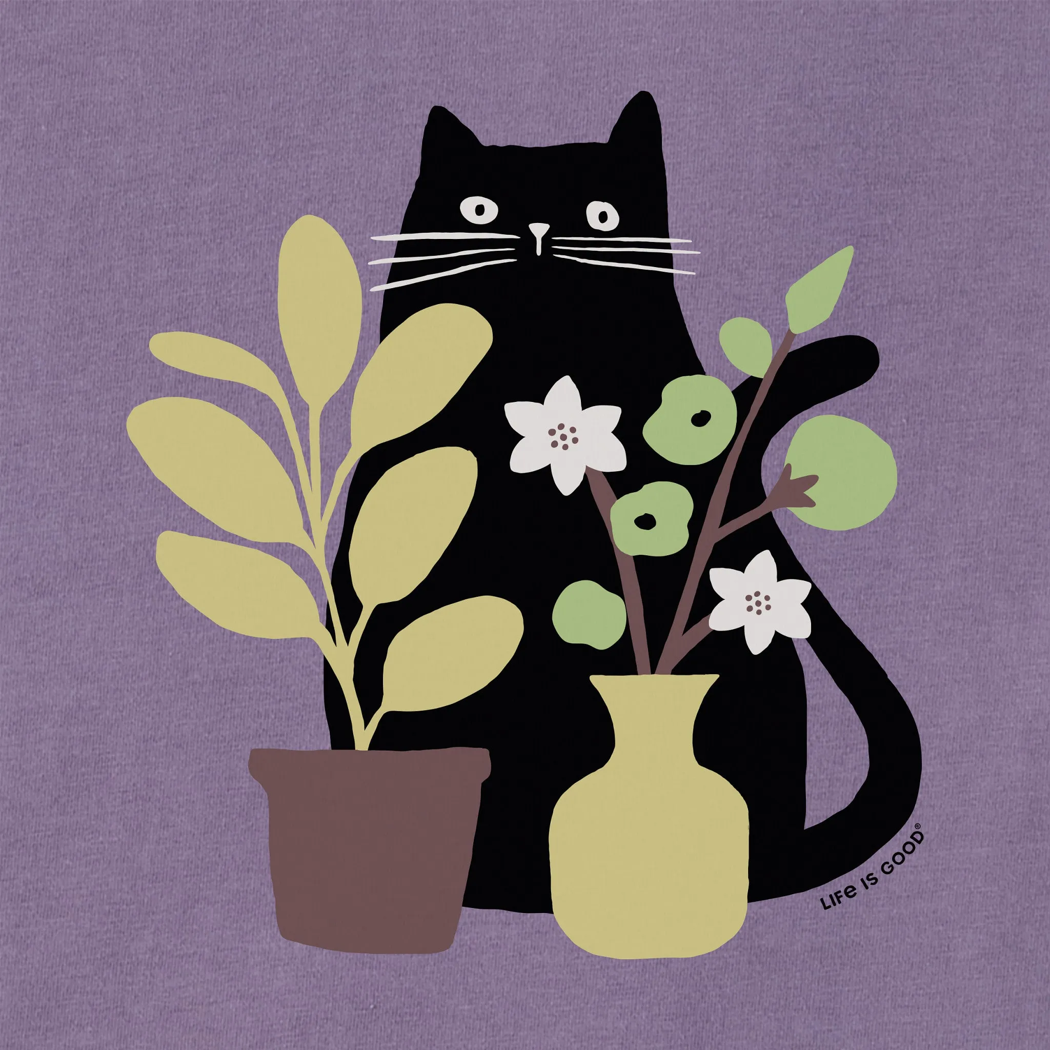 Women's Can you see the Cat? Short Sleeve Crusher Tee Life is Good