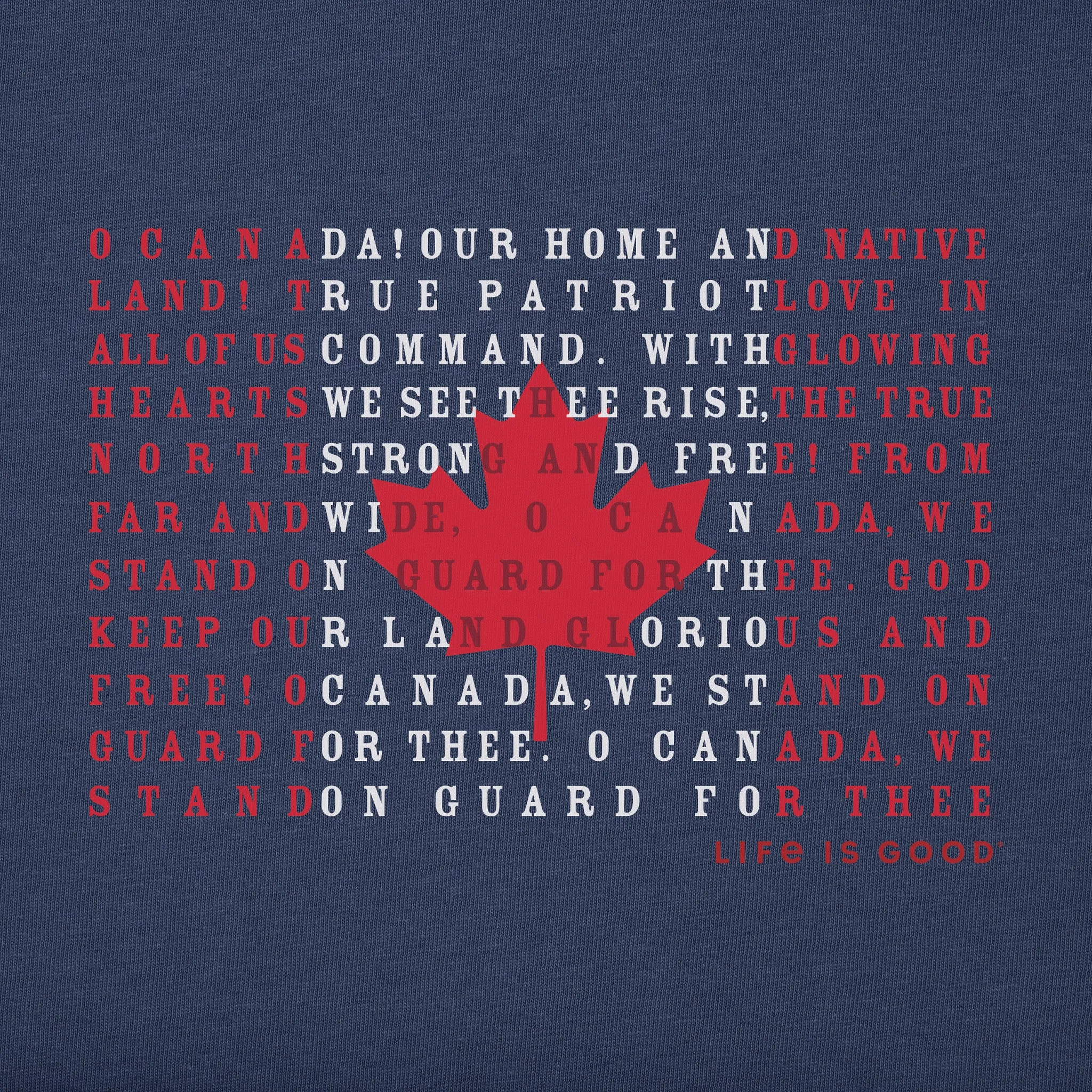 Women's Canada Anthem Flag Short Sleeve Tee Life is Good