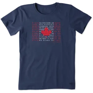 Women's Canada Anthem Flag Short Sleeve Tee Life is Good