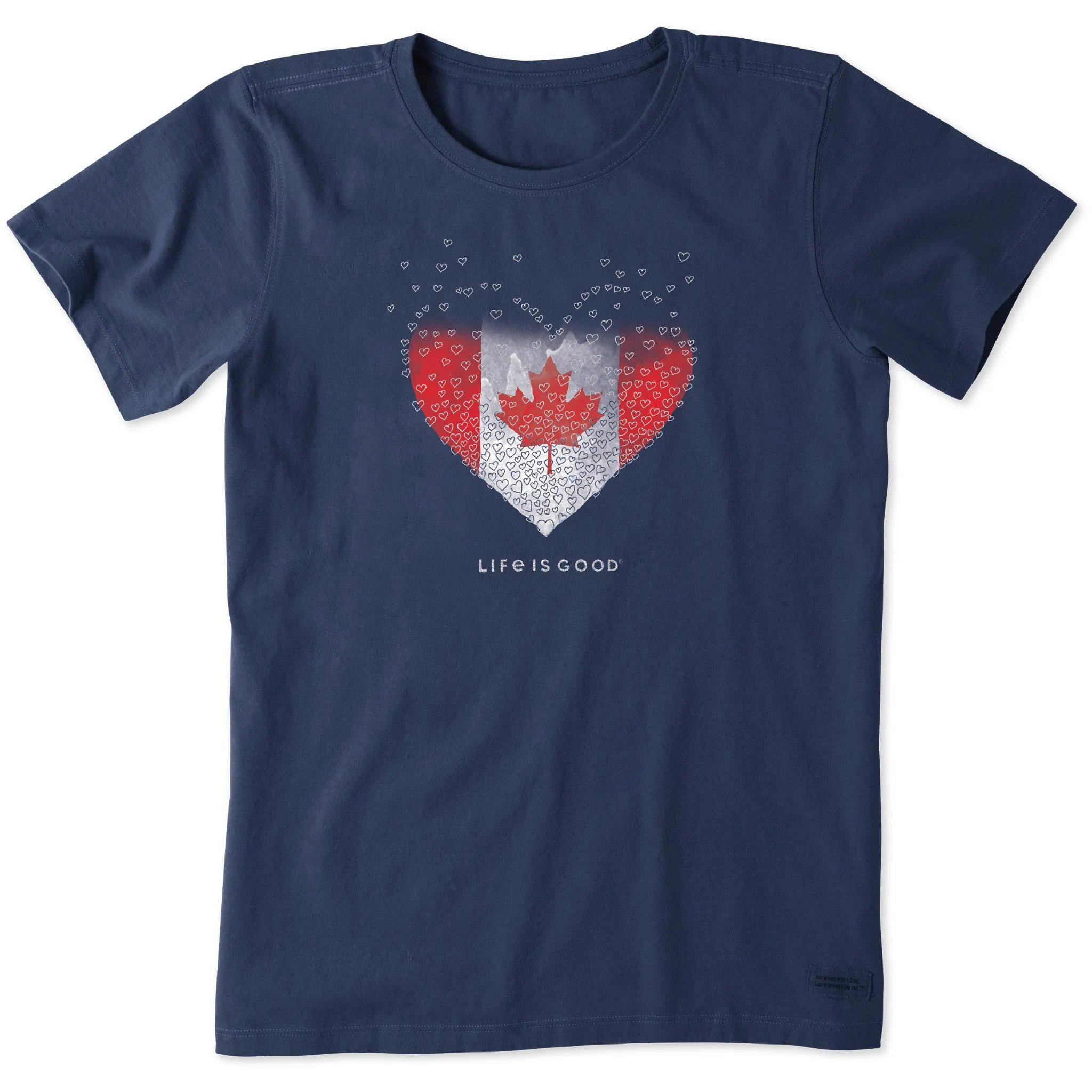 Women's Canada Heart of Hearts Short Sleeve Tee Life is Good