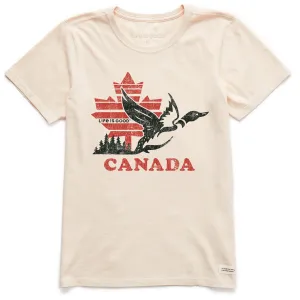 Women's Canadian Loon Short Sleeve Crusher Tee Life is Good