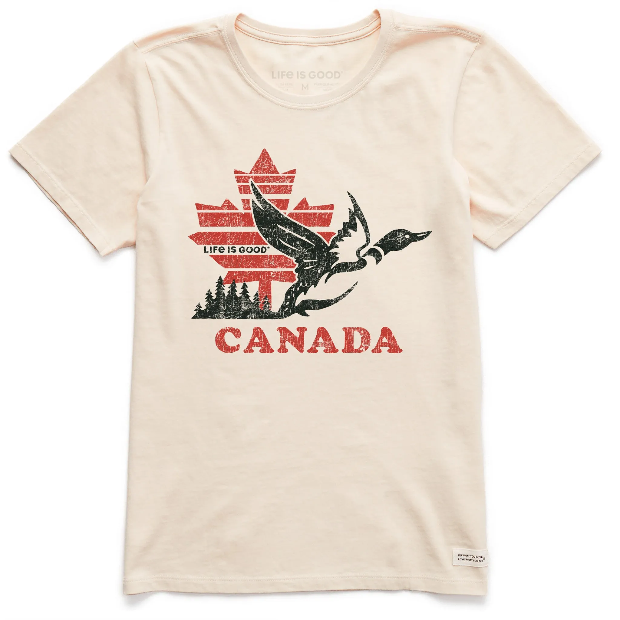 Women's Canadian Loon Short Sleeve Crusher Tee Life is Good