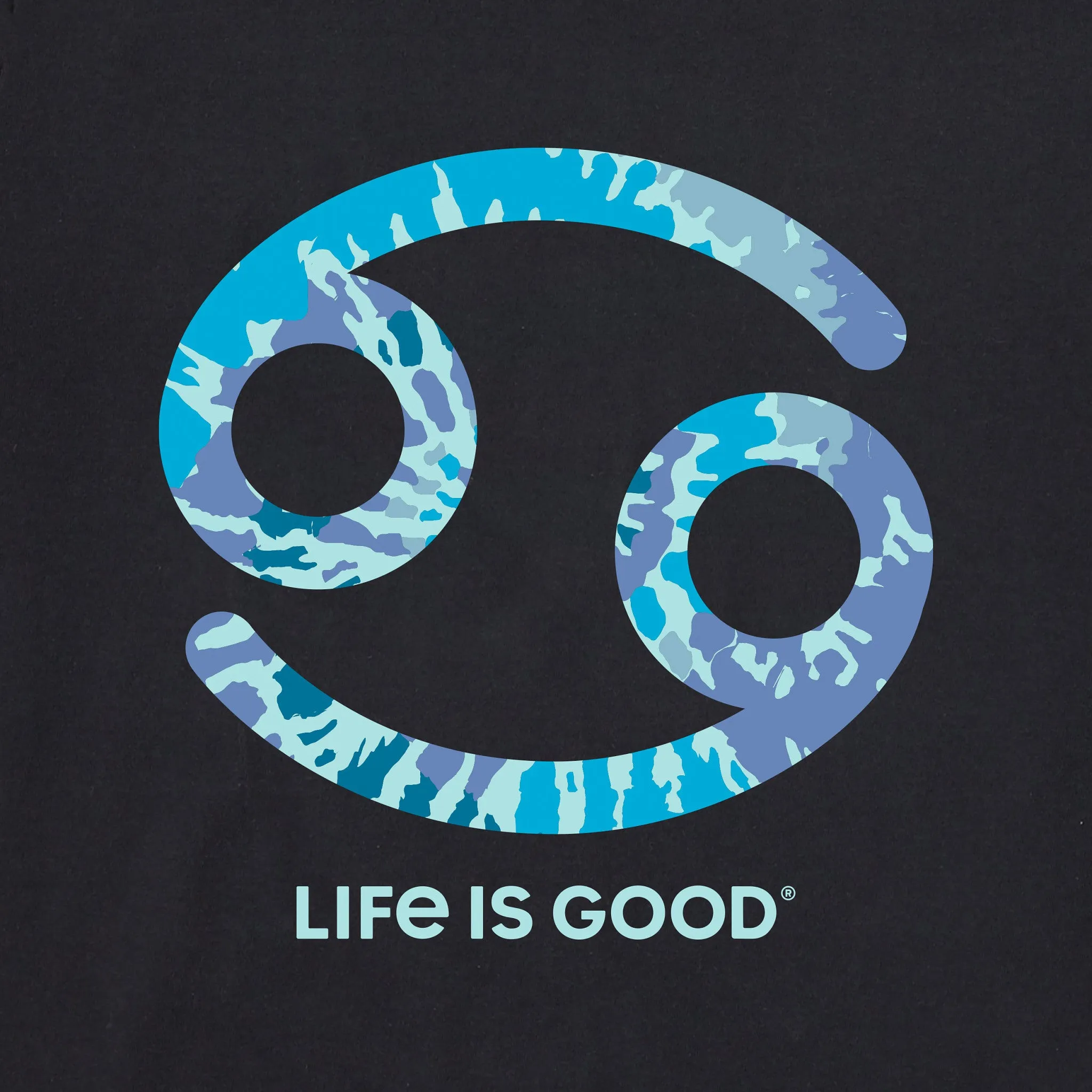 Women's Cancer Sign Tie Dye Short Sleeve Crusher Tee Life is Good