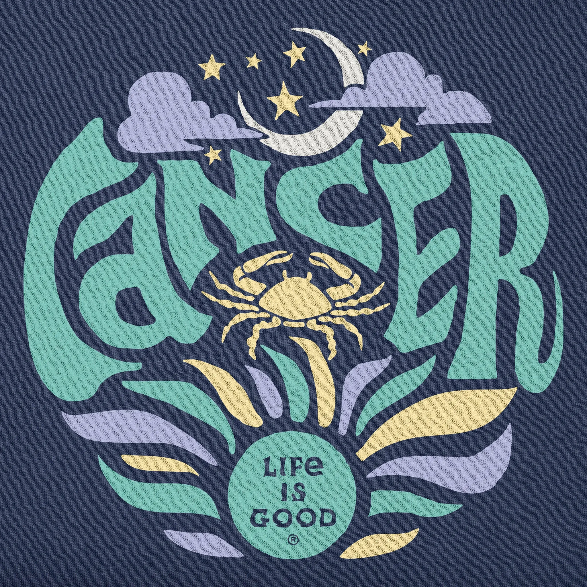 Women's Cancer  Zodiac Vibes Short Sleeve Crusher Boxy Tee Life is Good