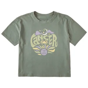 Women's Cancer  Zodiac Vibes Short Sleeve Crusher Boxy Tee Life is Good