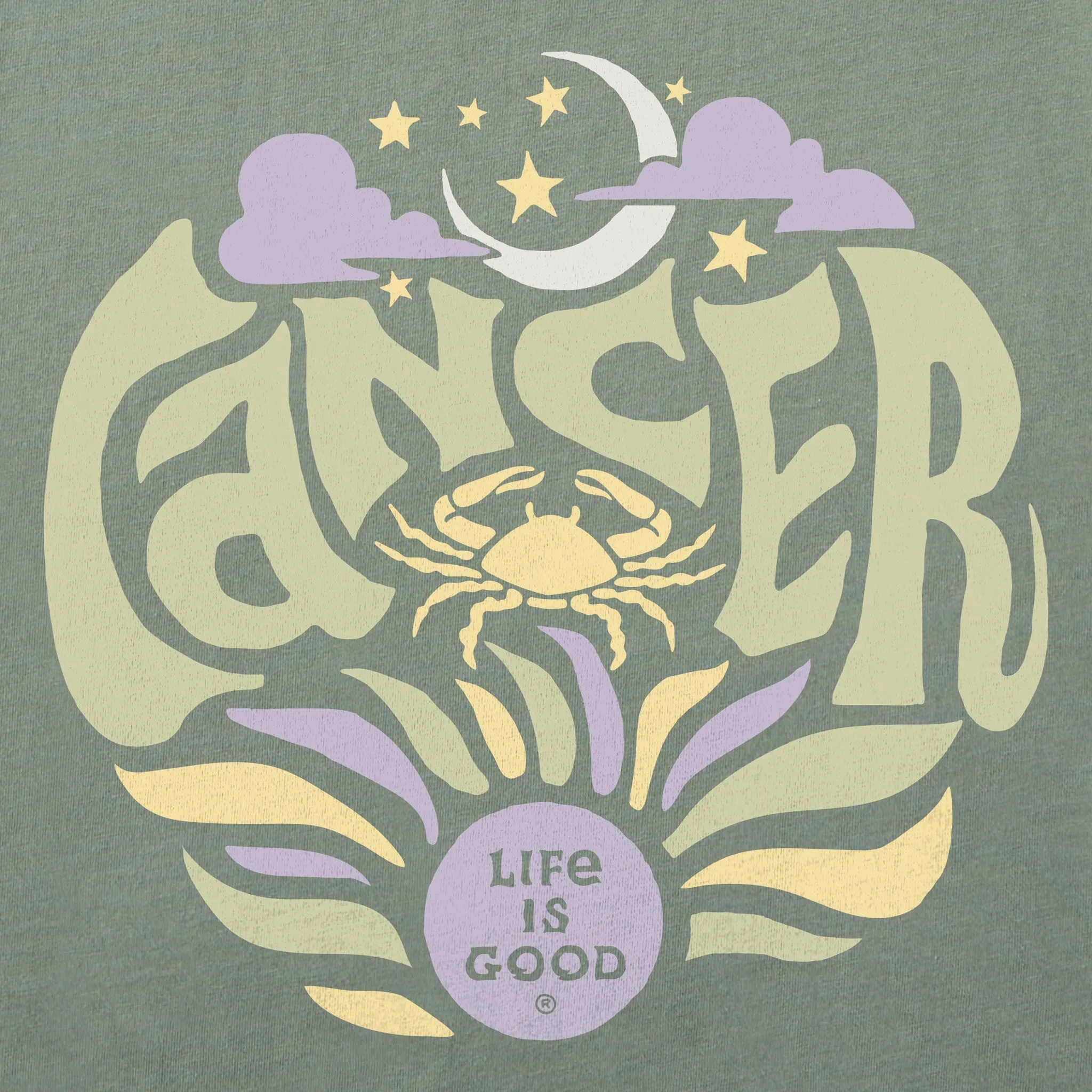 Women's Cancer  Zodiac Vibes Short Sleeve Crusher Boxy Tee Life is Good