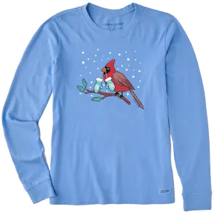Women's Cardinal Mittens Long Sleeve Crusher Tee Life is Good