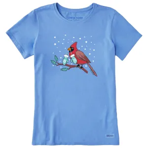 Women's Cardinal Mittens Short Sleeve Crusher Tee Life is Good