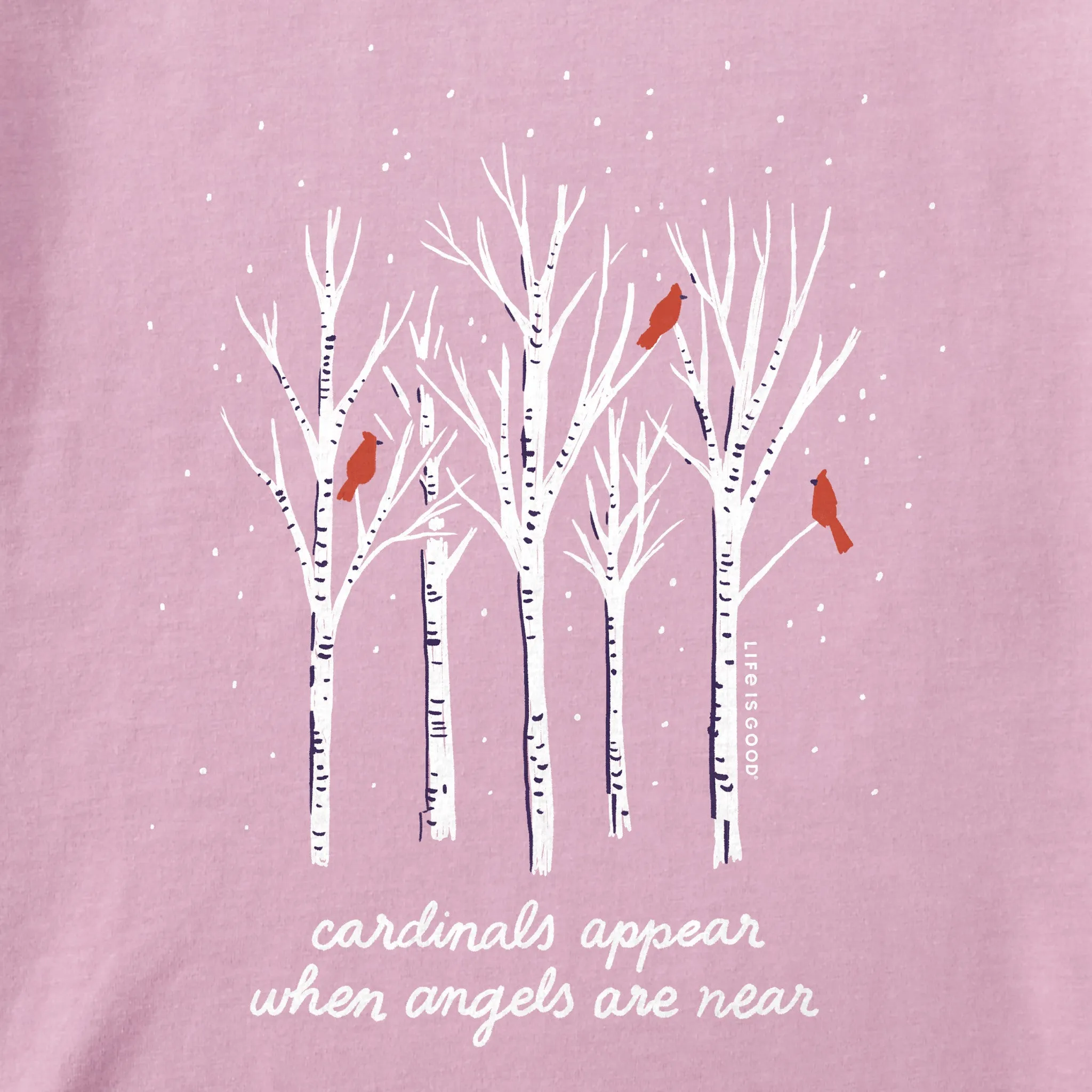 Women's Cardinals Appear Birch Trees Long Sleeve Crusher Tee Life is Good