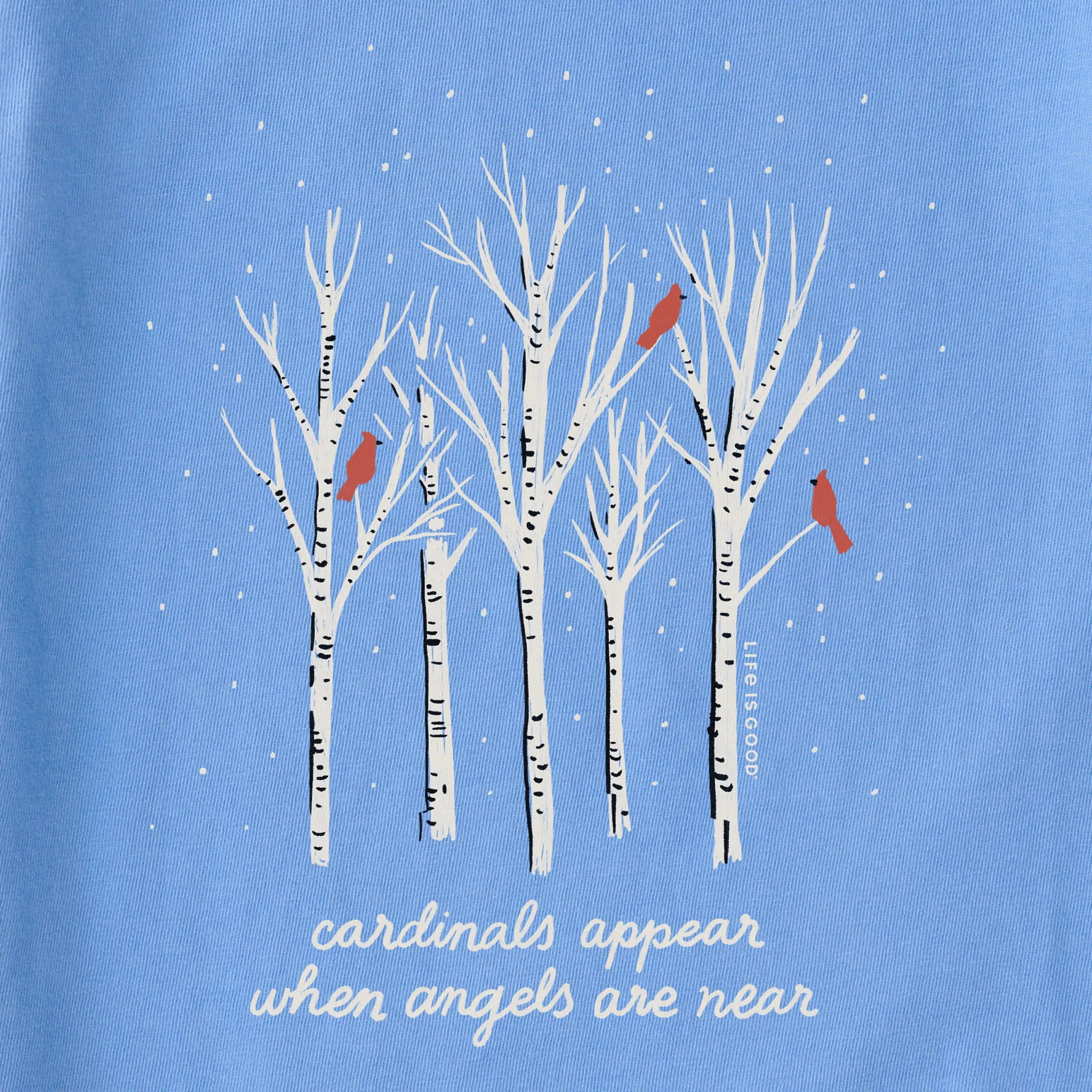 Women's Cardinals Appear Birch Trees Long Sleeve Crusher Tee Life is Good