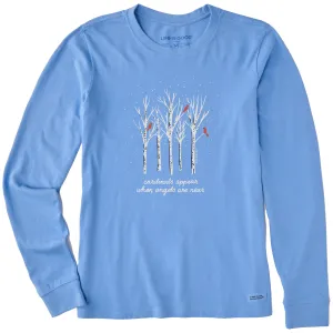Women's Cardinals Appear Birch Trees Long Sleeve Crusher Tee Life is Good