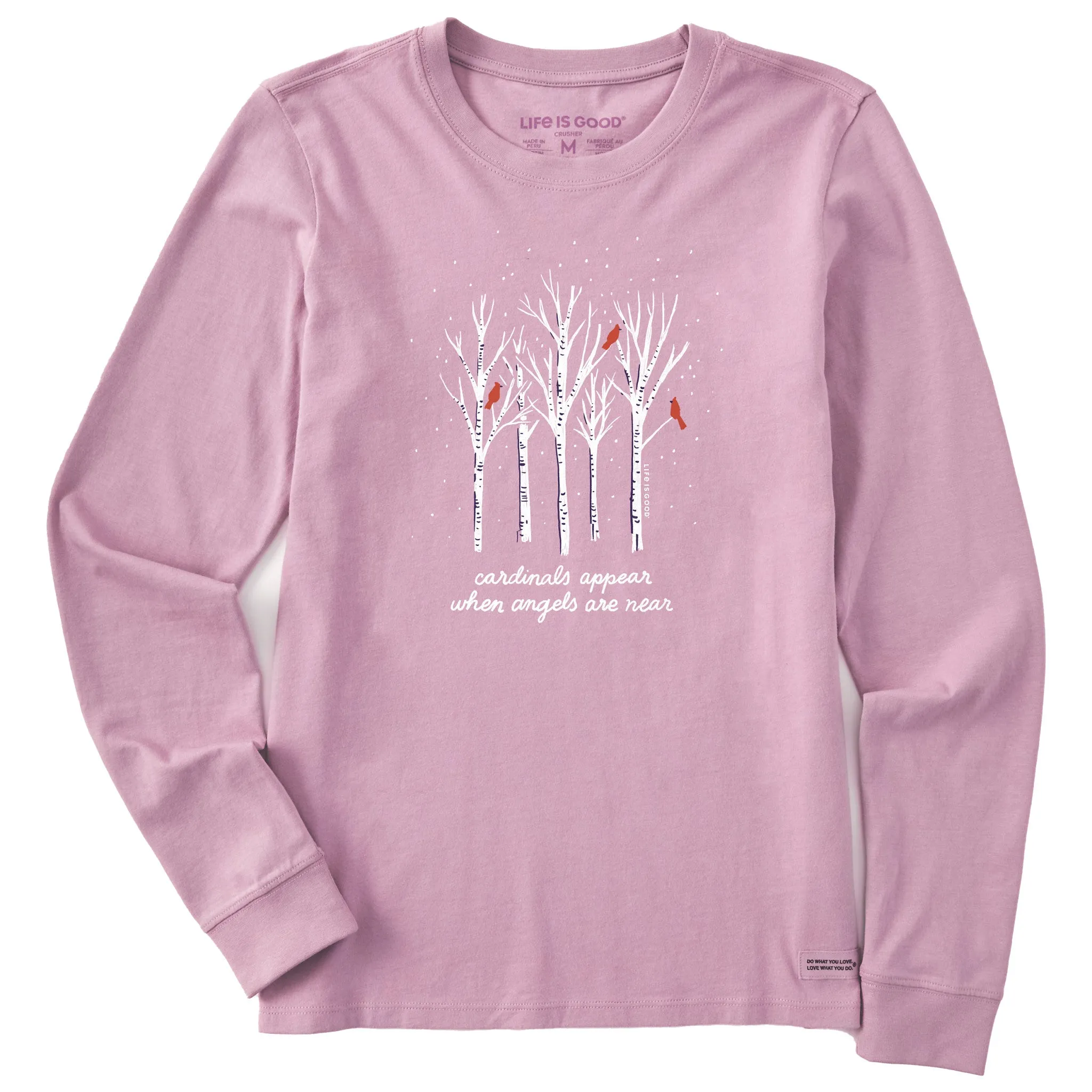 Women's Cardinals Appear Birch Trees Long Sleeve Crusher Tee Life is Good