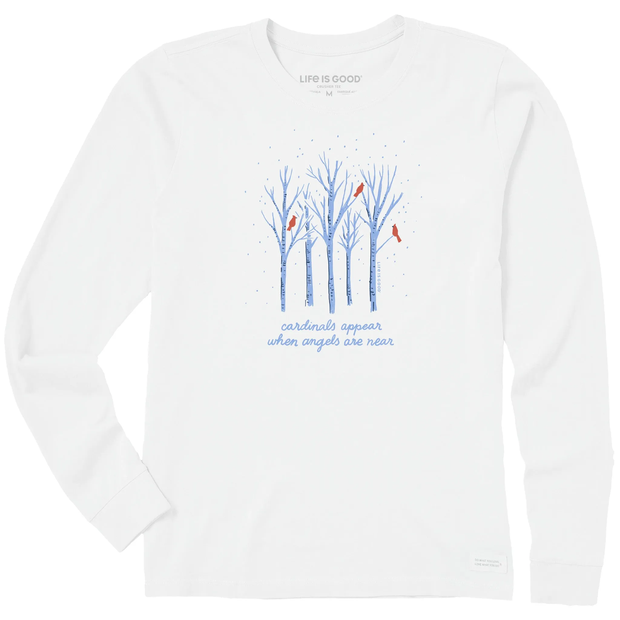 Women's Cardinals Appear Birch Trees Long Sleeve Crusher Tee Life is Good