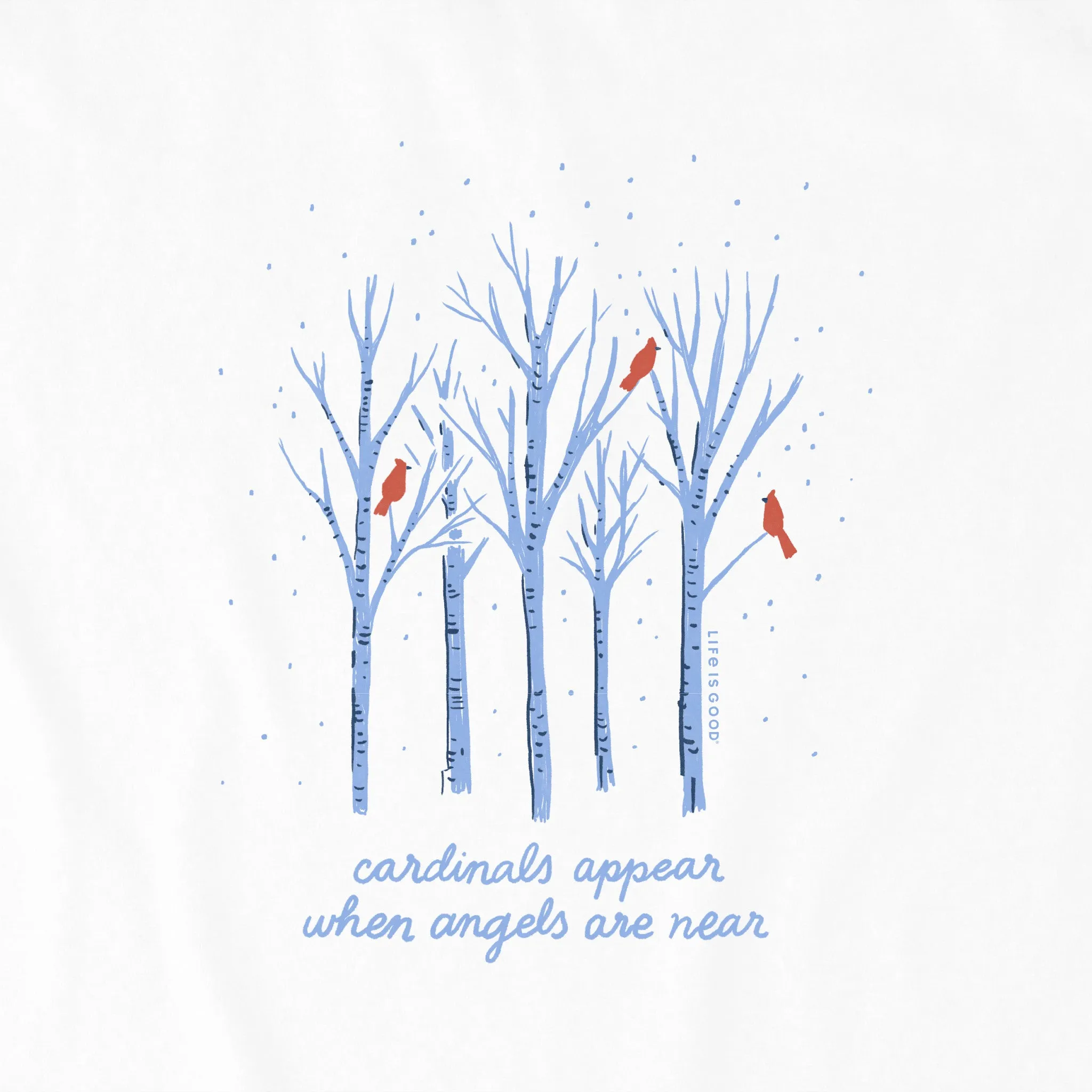 Women's Cardinals Appear Birch Trees Long Sleeve Crusher Tee Life is Good
