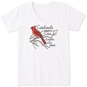 Women's Cardinals Appear Short Sleeve Crusher Vee Life is Good