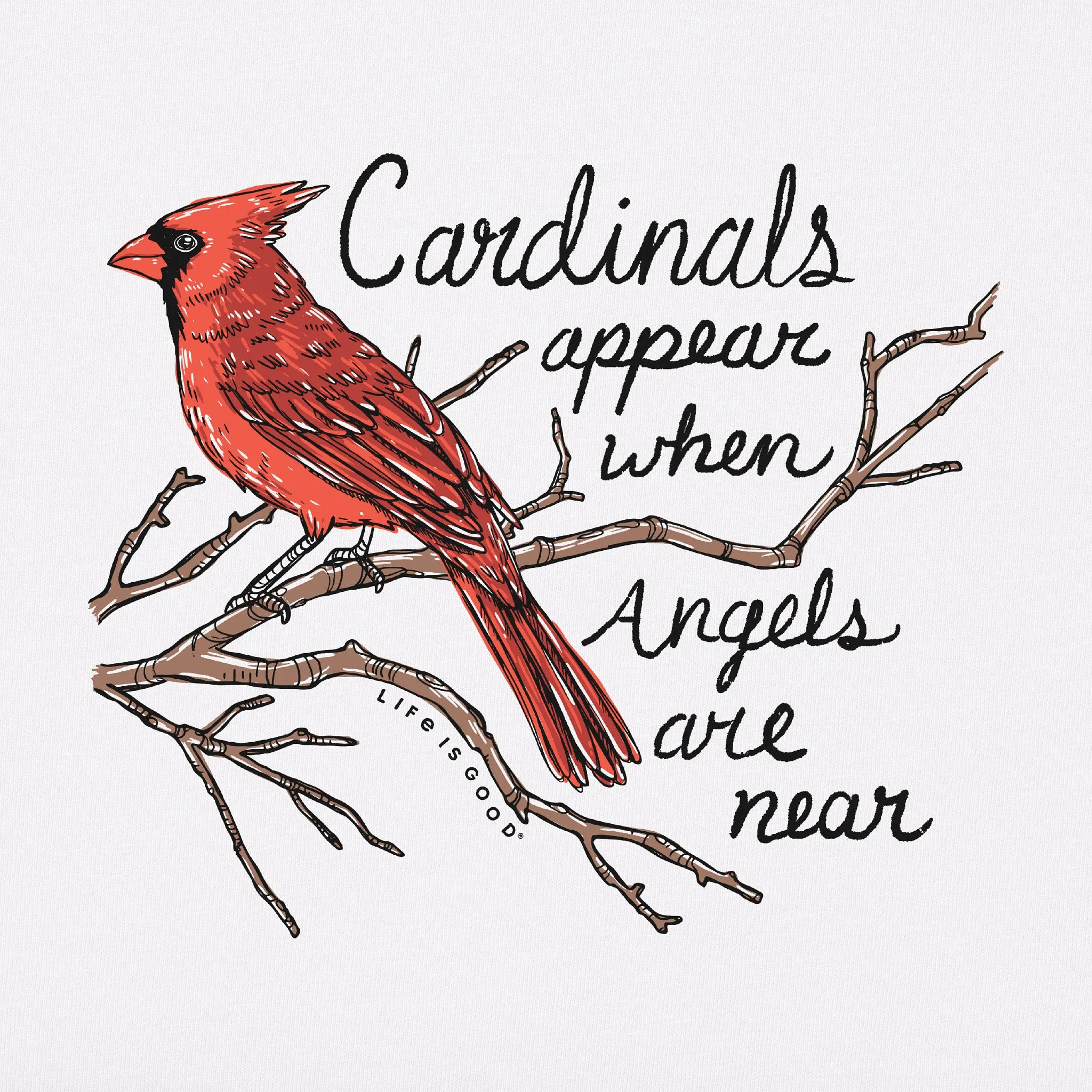 Women's Cardinals Appear Short Sleeve Crusher Vee Life is Good