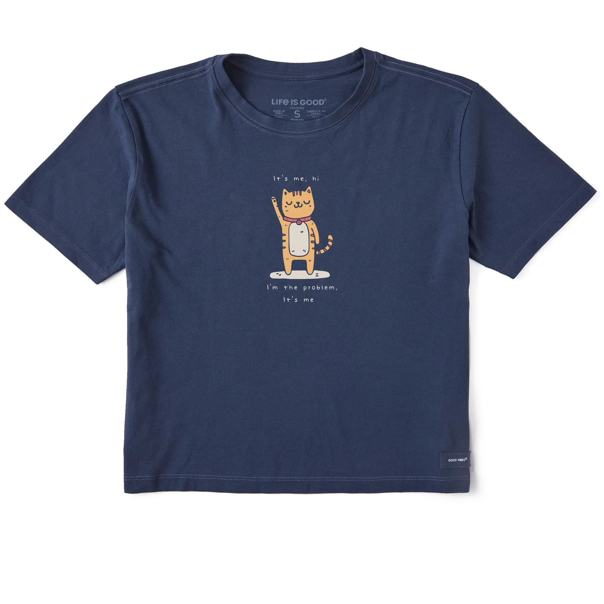 Women's Cat I'm the Problem Short Sleeve Crusher Boxy Tee Life is Good