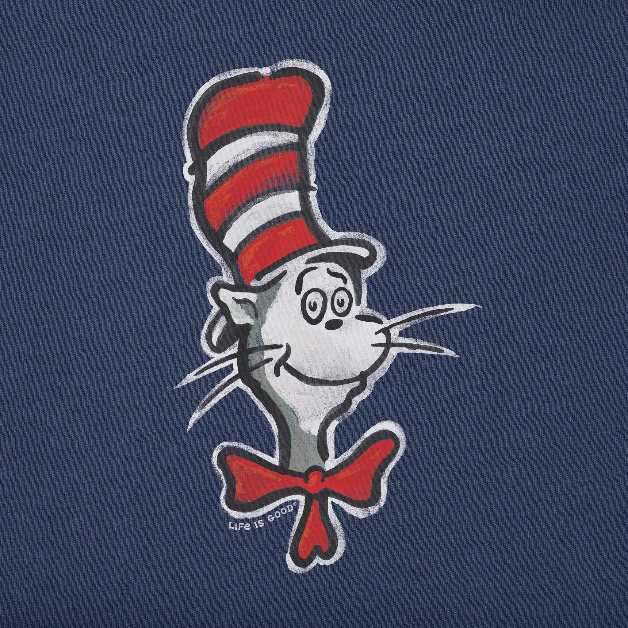 Women's Cat in the Hat Short Sleeve Crusher Tee Life is Good