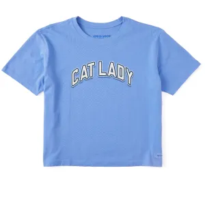 Women's Cat Lady Arch Short Sleeve Crusher Boxy Tee Life is Good