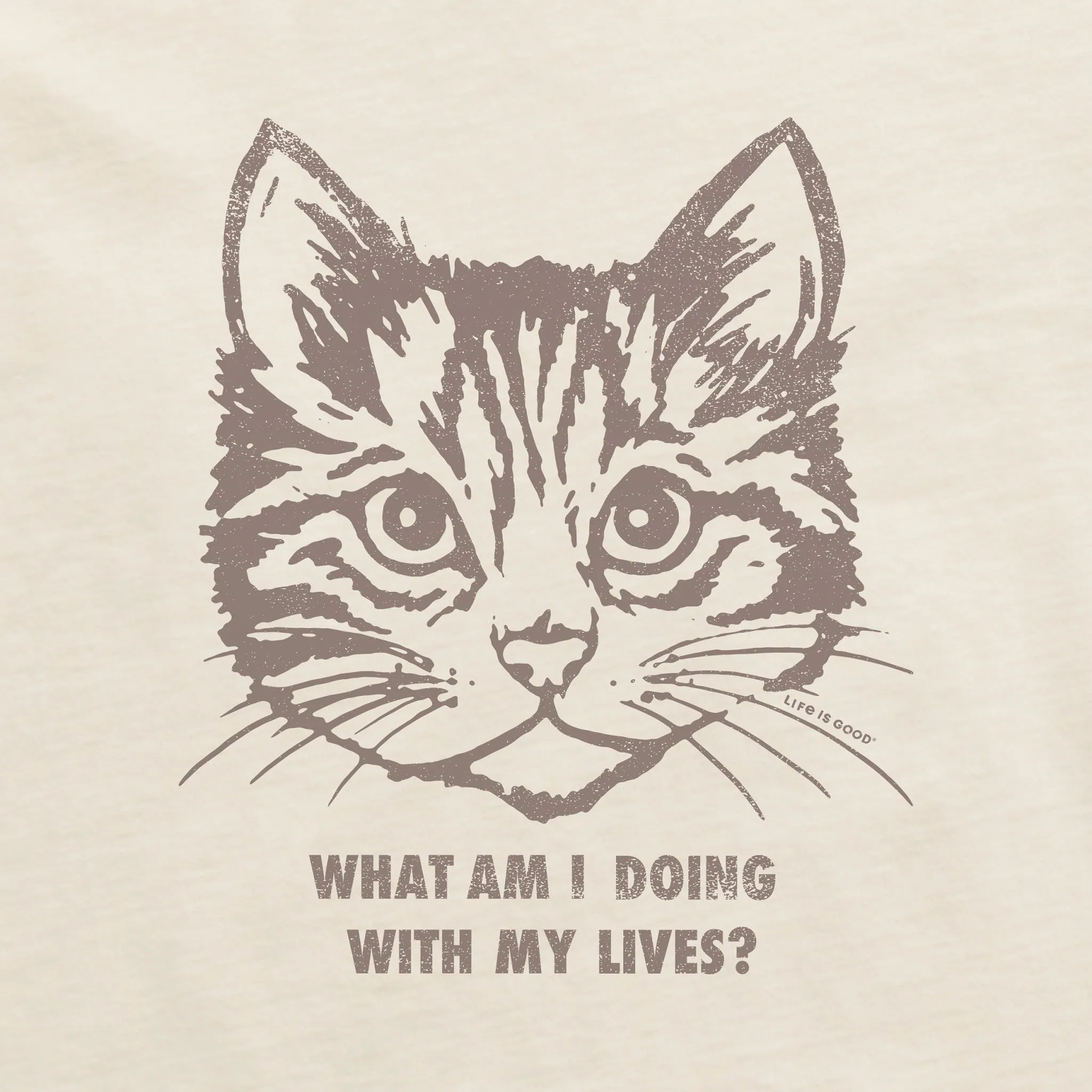 Women's Cat Lives Long Sleeve Crusher Boxy Tee Life is Good