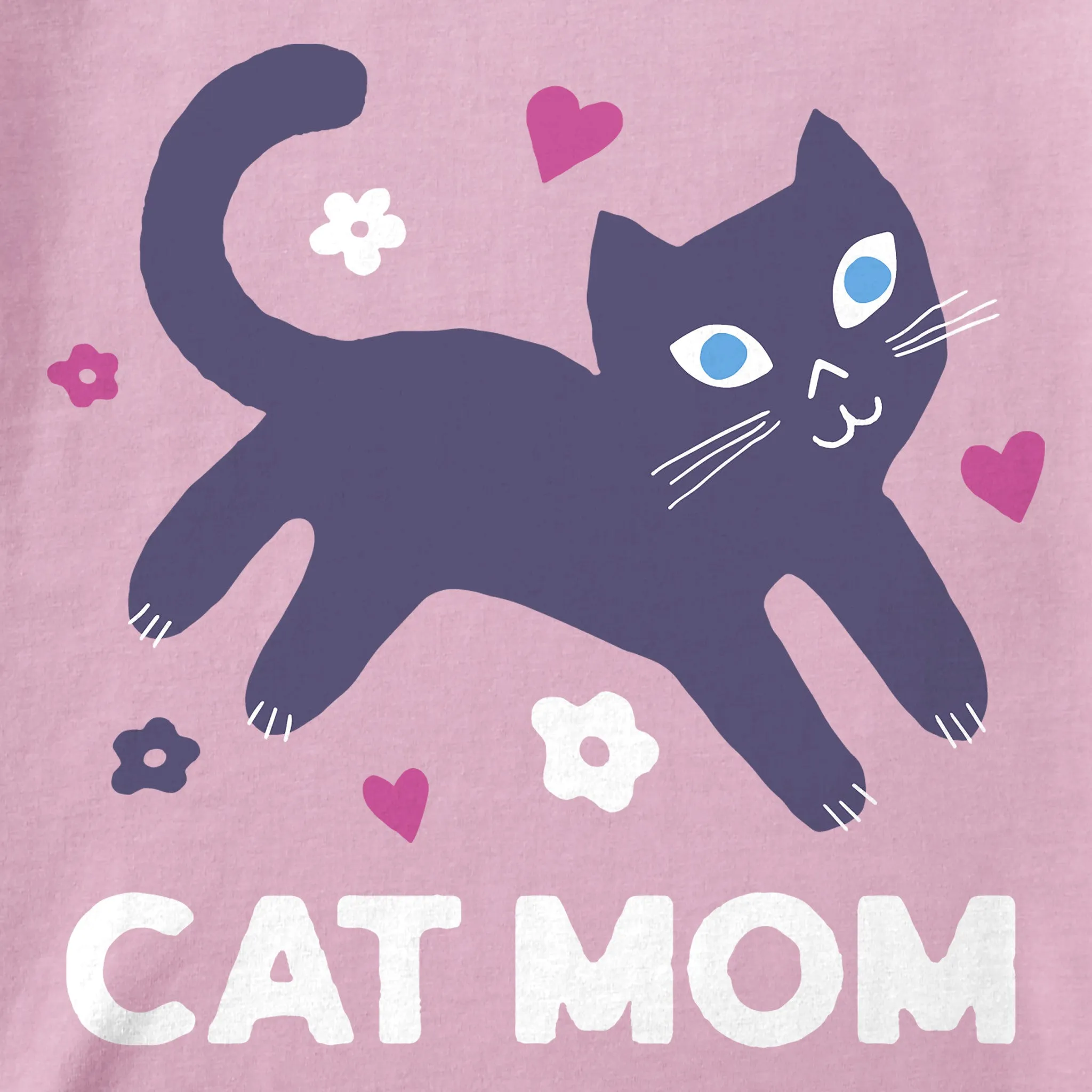 Women's Cat Mom Mini Short Sleeve Tee Life is Good
