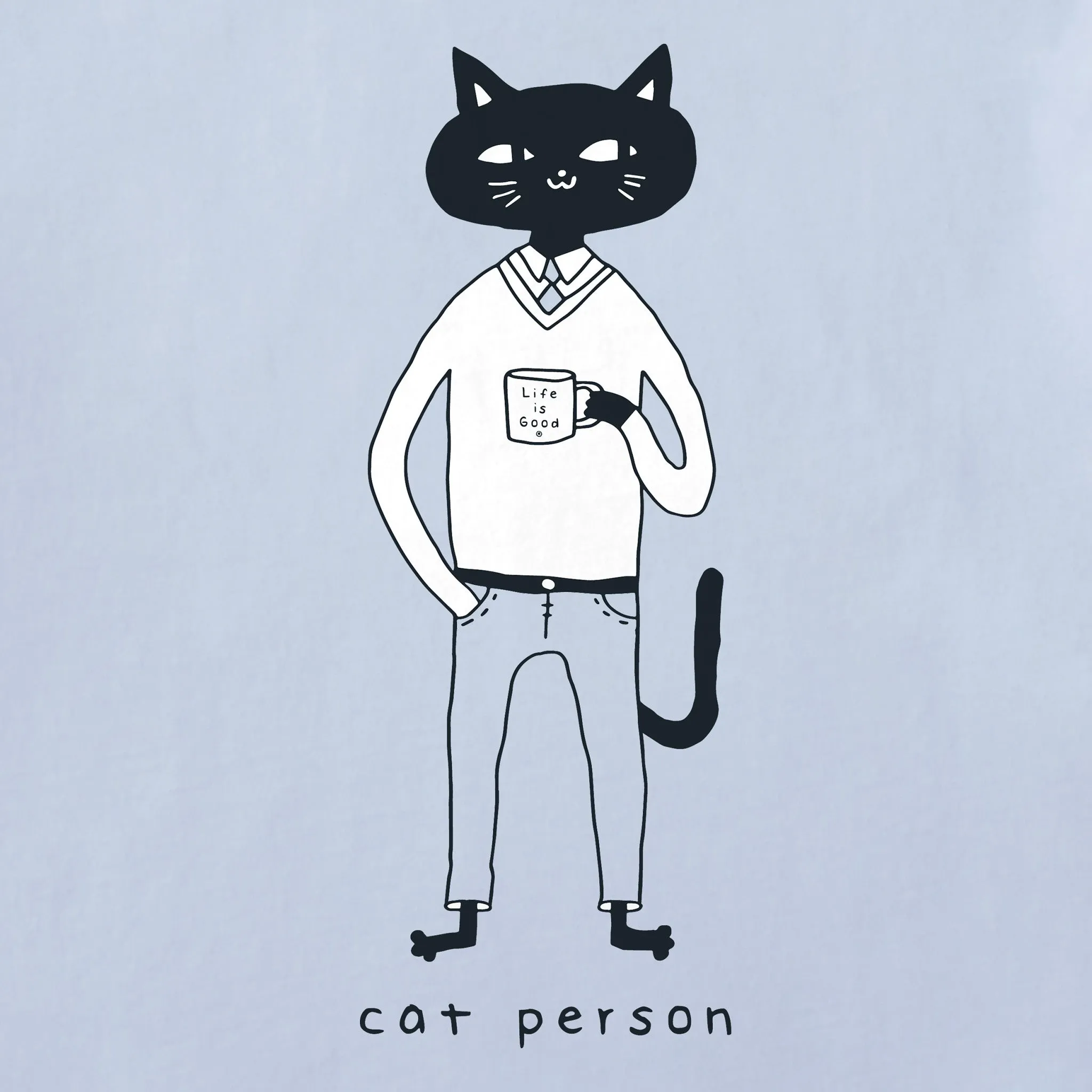 Women's Cat Person Short Sleeve Crusher Tee Life is Good