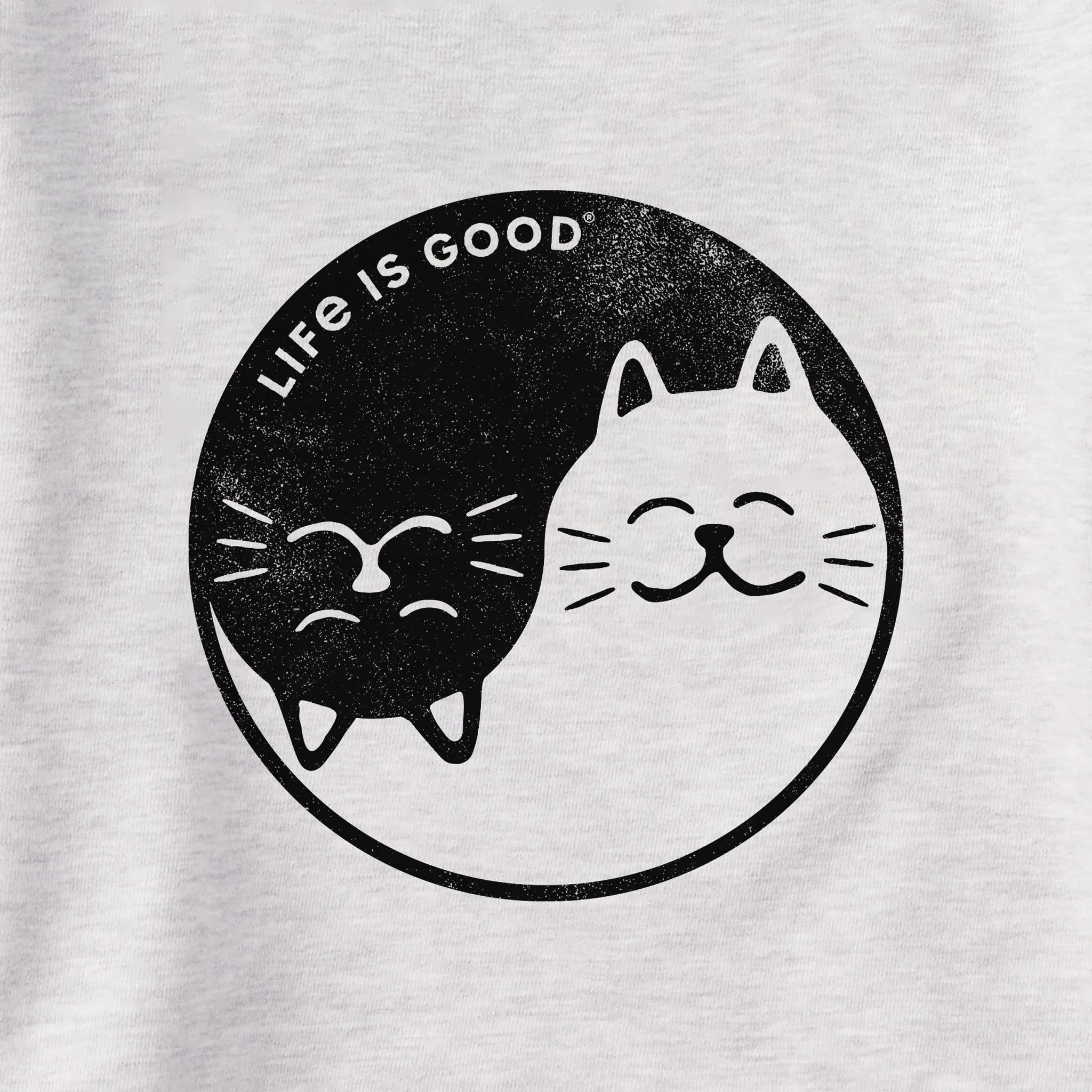 Women's Cat Yin and Yang Simply True Fleece Hoodie Life is Good