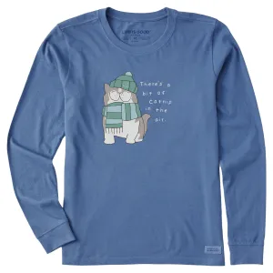 Women's Catnip in the Air Cat Long Sleeve Crusher Tee Life is Good