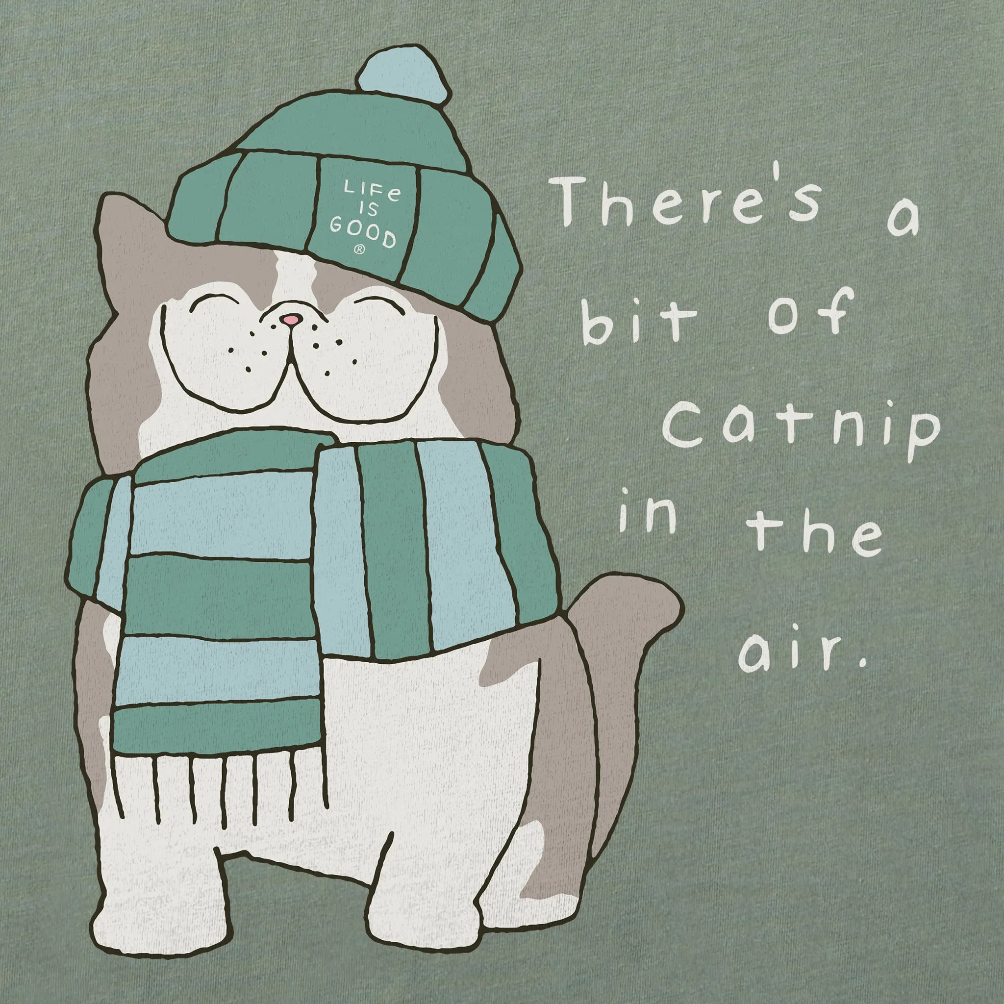 Women's Catnip in the Air Cat Long Sleeve Crusher Tee Life is Good