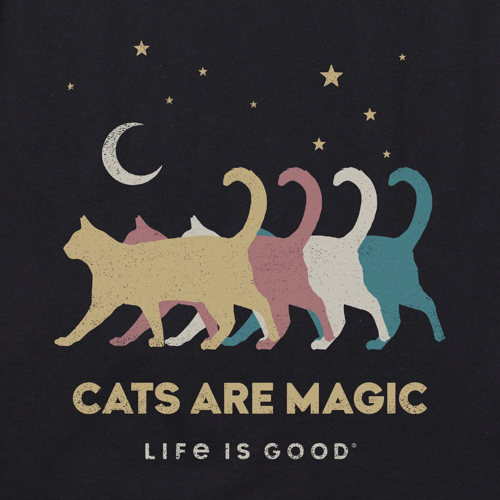 Women's Cats Are Magic Short Sleeve Crusher Tee Life is Good