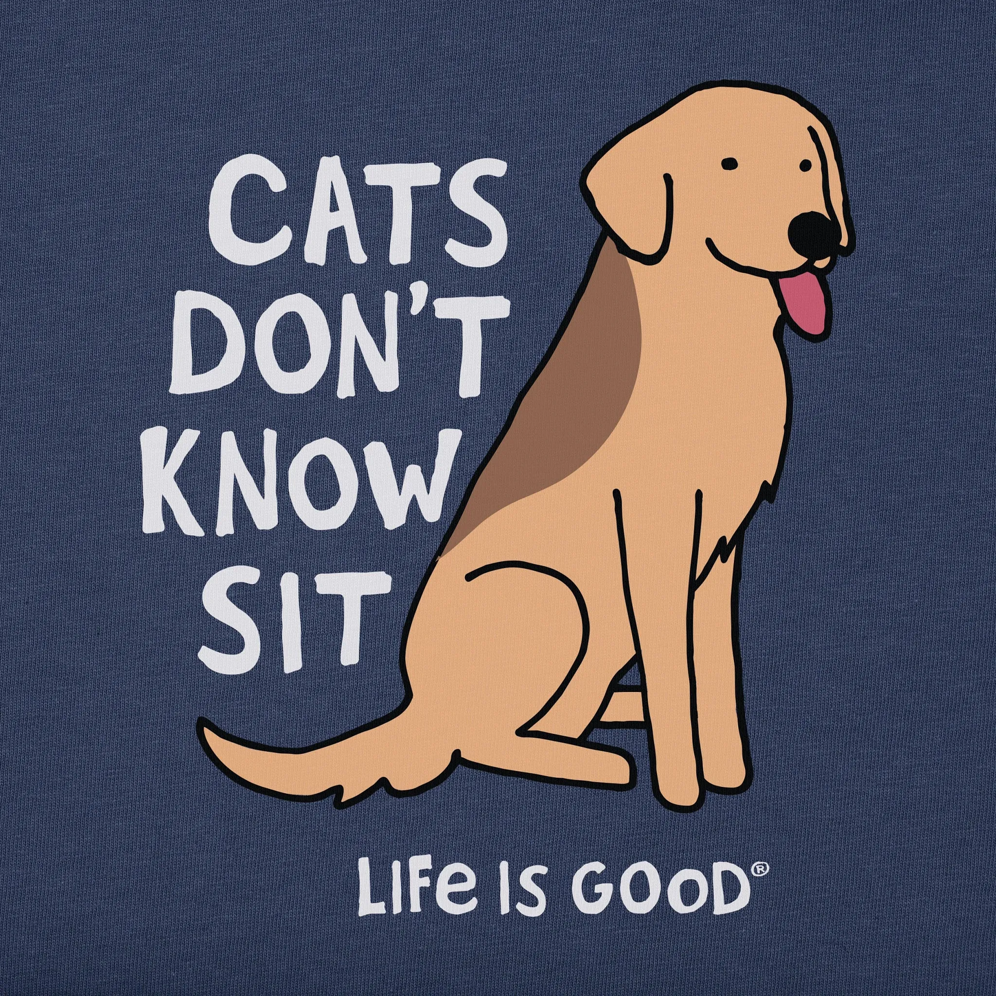 Women's Cats Don't Know Sit Short Sleeve Crusher Vee Life is Good