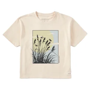 Women's Cattail Sunset Short Sleeve Crusher Boxy Tee Life is Good