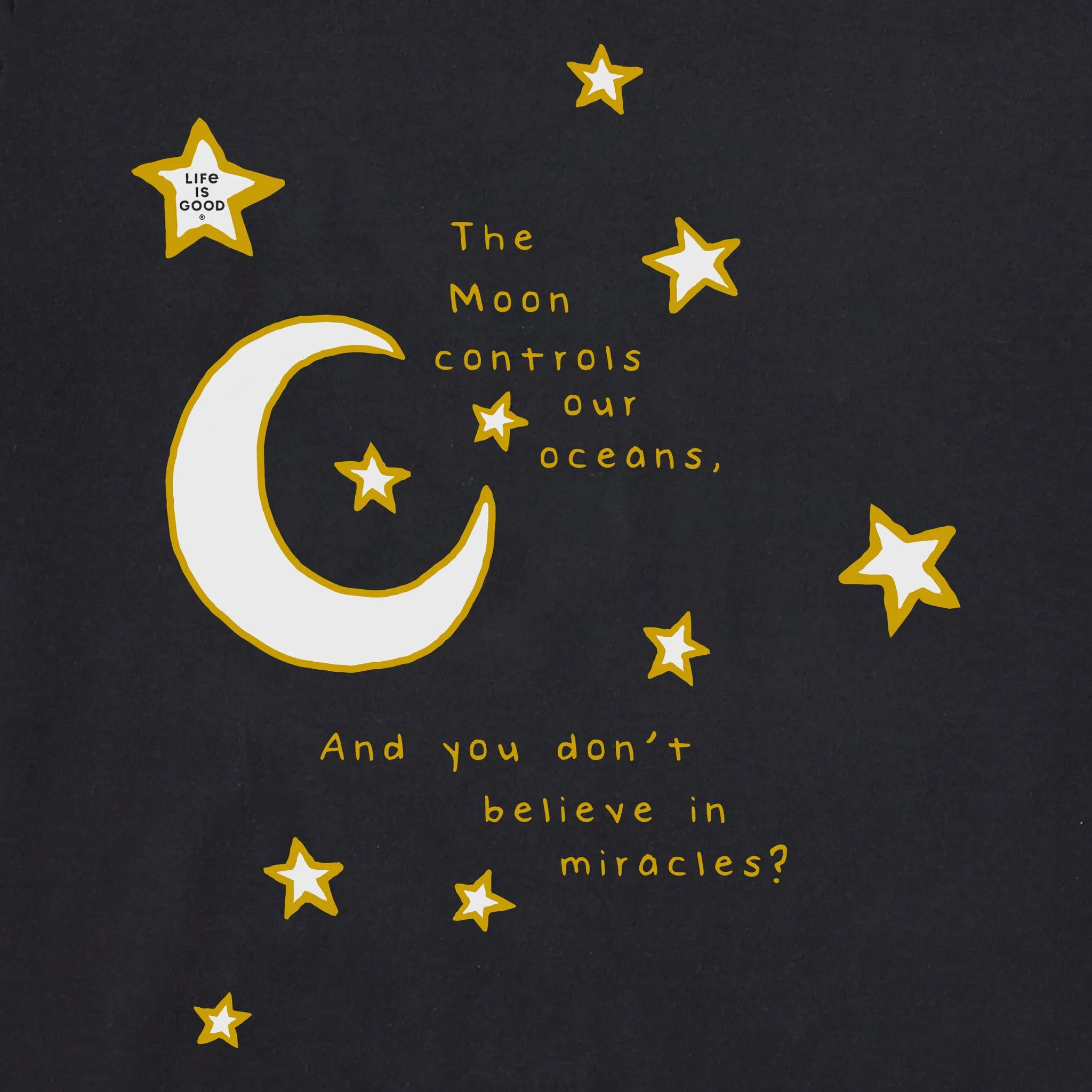Women's Celestial Believe in Miracles Long Sleeve Crusher Tee Life is Good