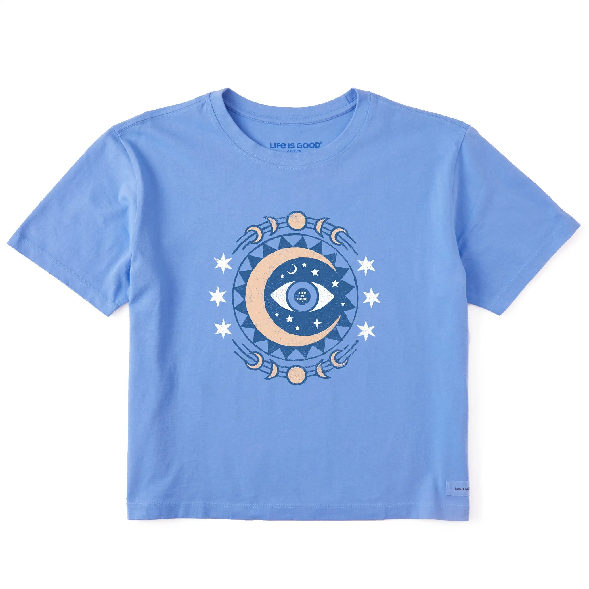 Women's Celestial Eye Short Sleeve Crusher Boxy Tee Life is Good