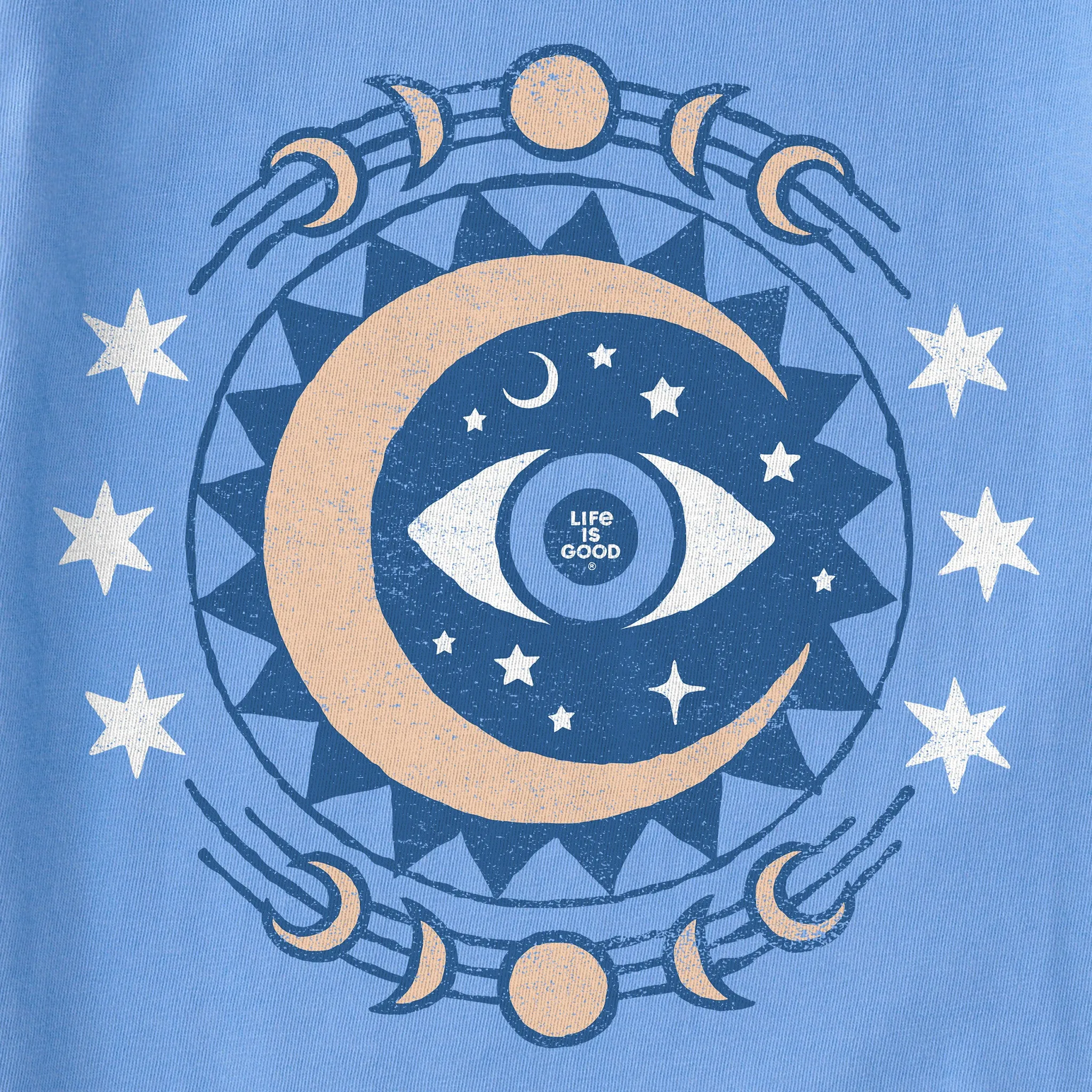 Women's Celestial Eye Short Sleeve Crusher Boxy Tee Life is Good