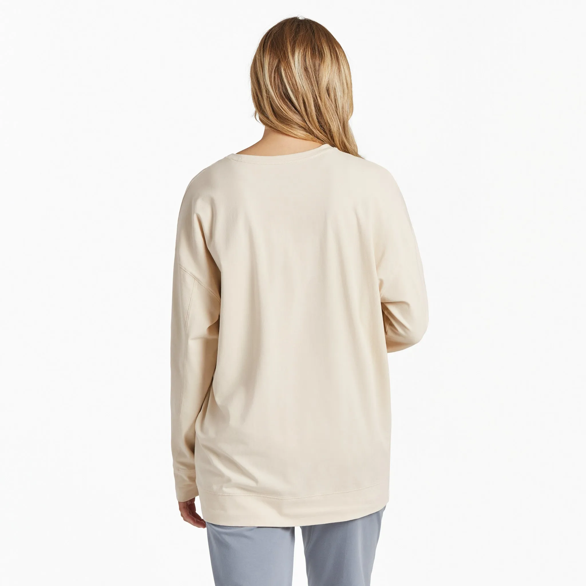 Women's Celestial Florals Crusher-FLEX Oversized Crew Life is Good