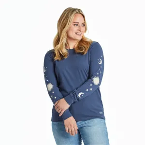 Women's Celestial Sun & Moons Long Sleeve Crusher-LITE Tee Life is Good