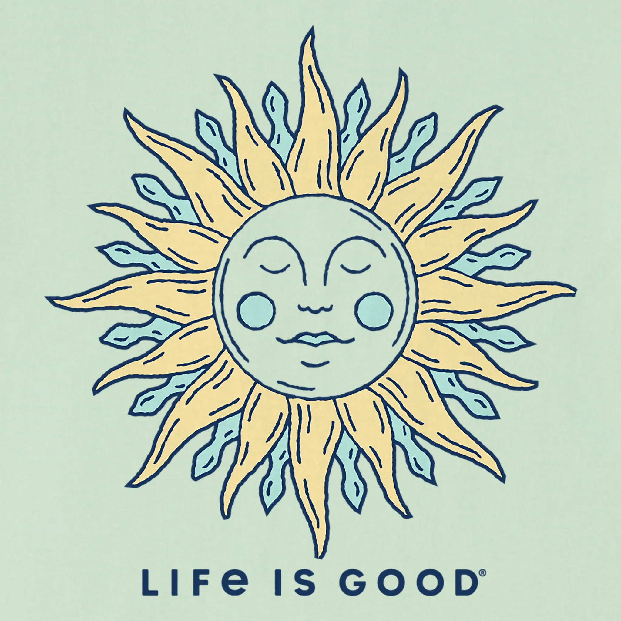 Women's Celestial Sun Short Sleeve Crusher Vee Life is Good