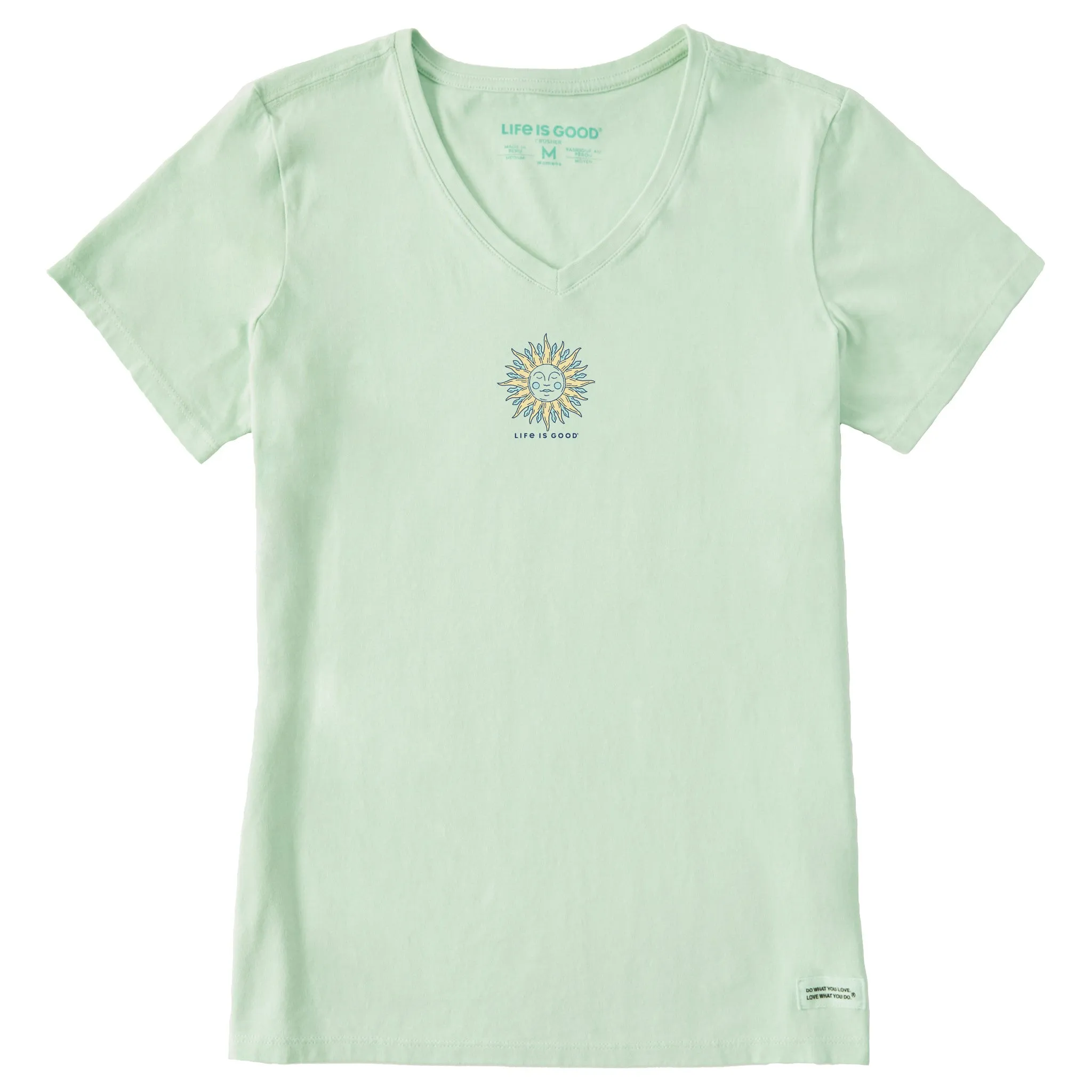 Women's Celestial Sun Short Sleeve Crusher Vee Life is Good