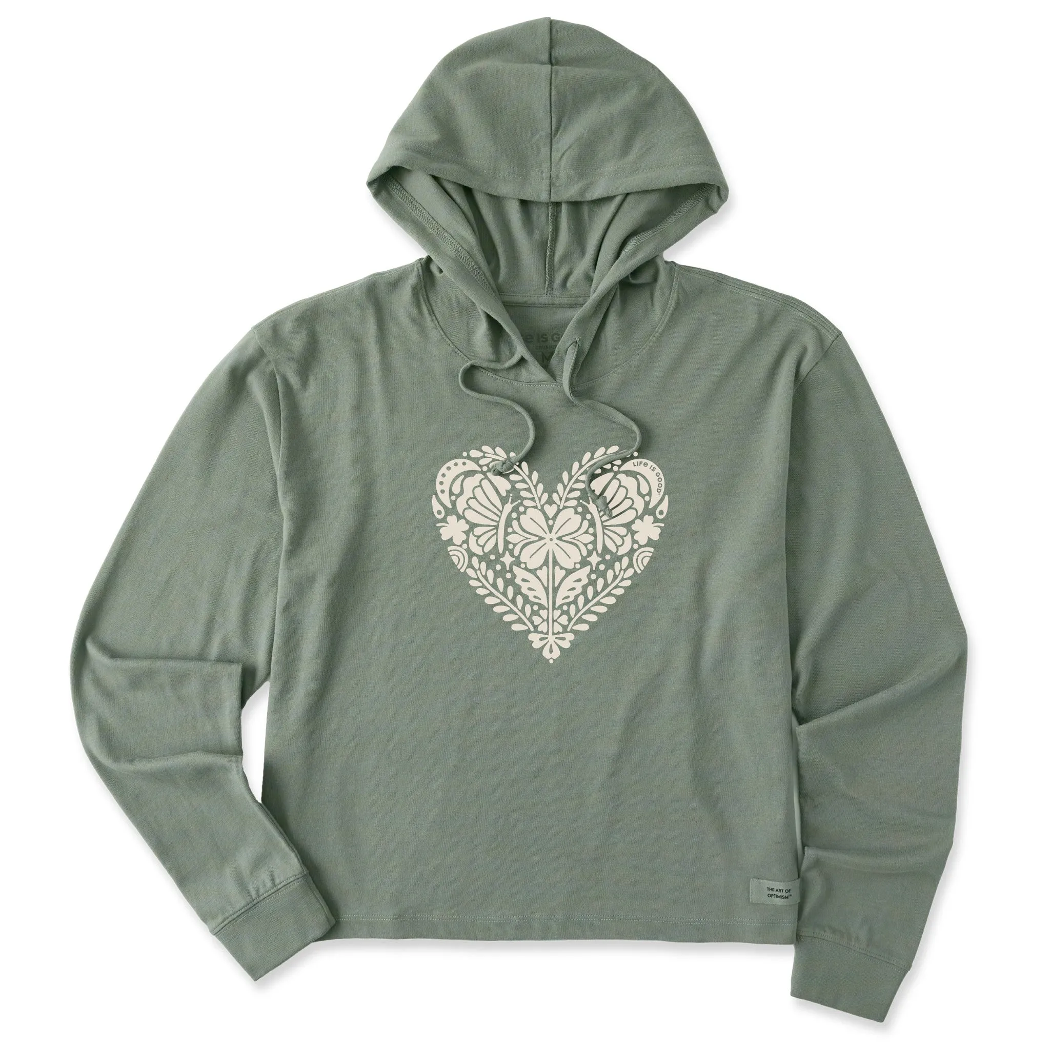 Women's Celtic Clover Heart Crusher Boxy Hoodie Life is Good
