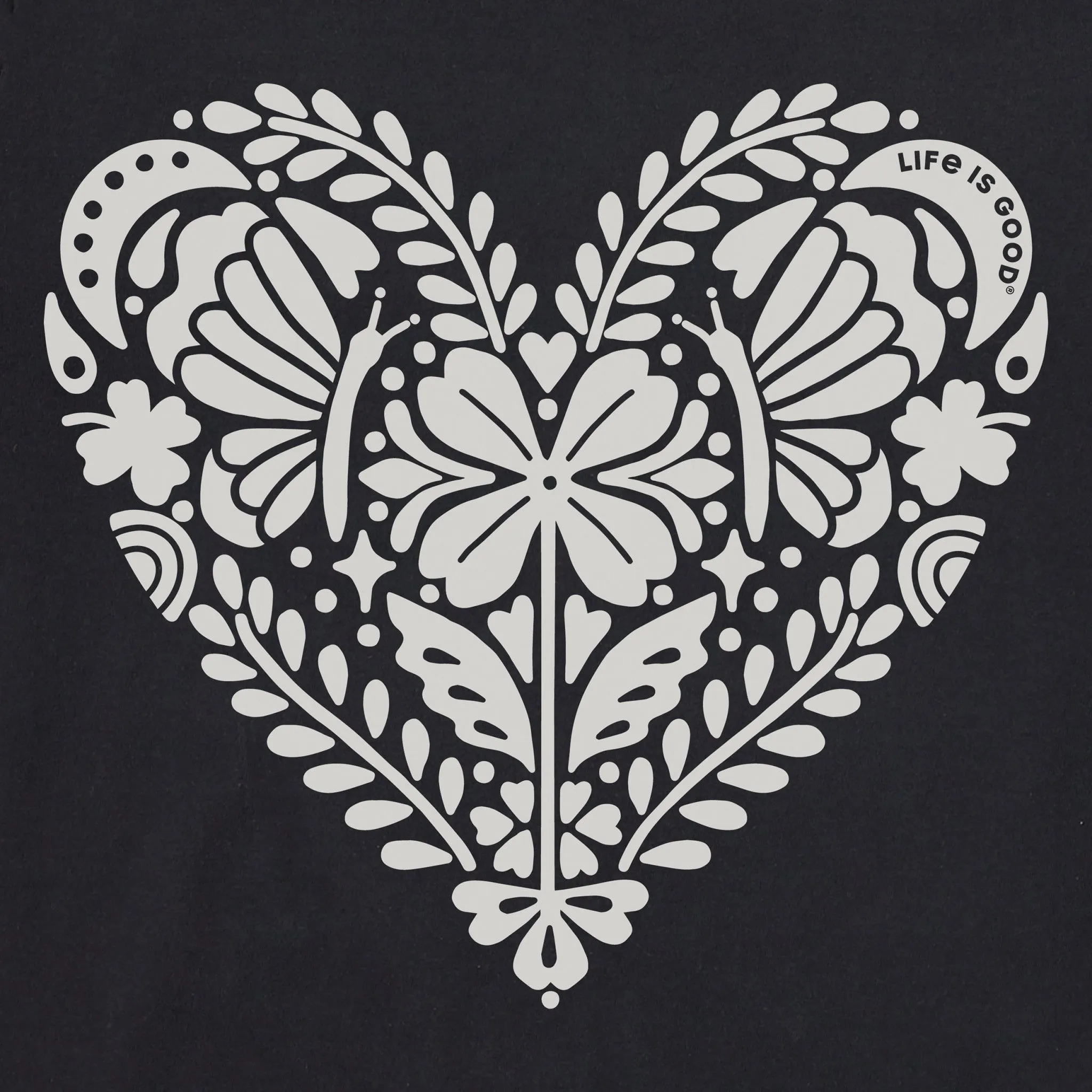 Women's Celtic Clover Heart Short Sleeve Crusher Tee Life is Good