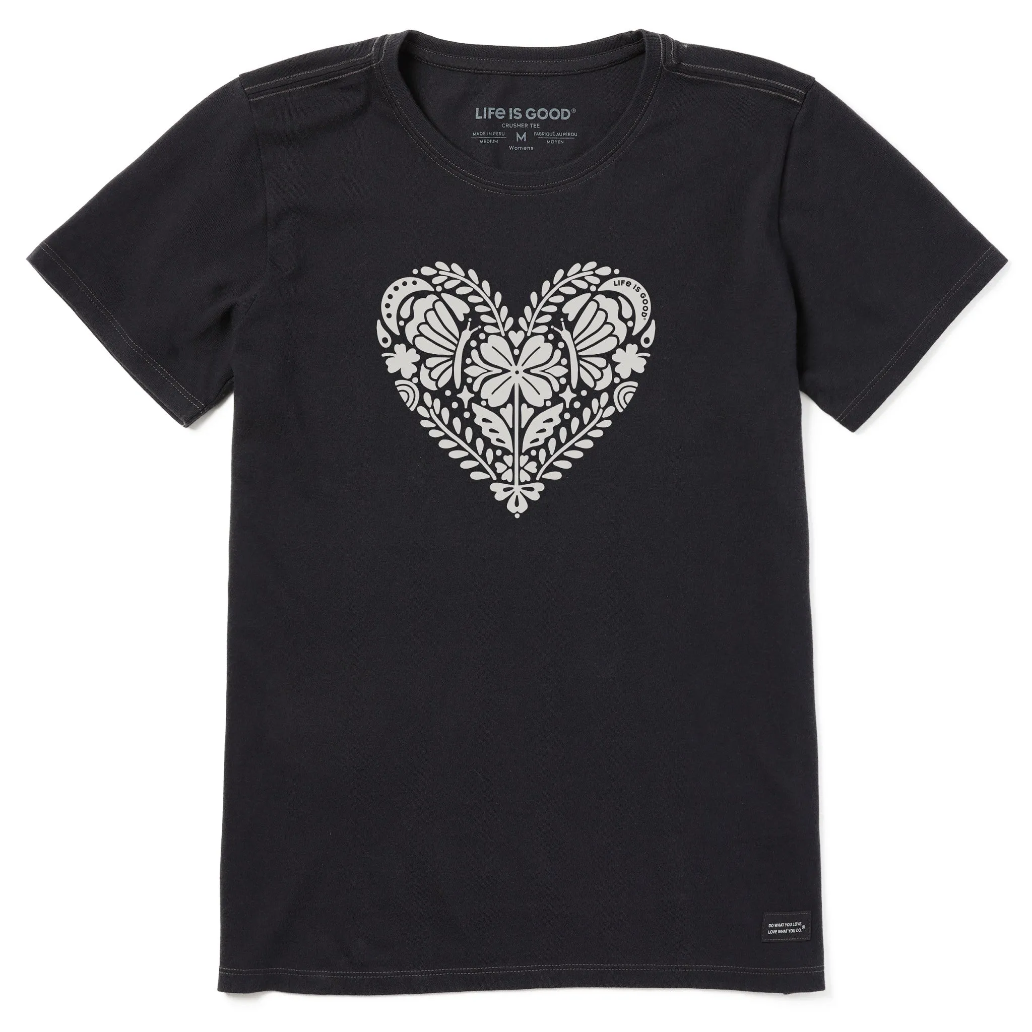 Women's Celtic Clover Heart Short Sleeve Crusher Tee Life is Good