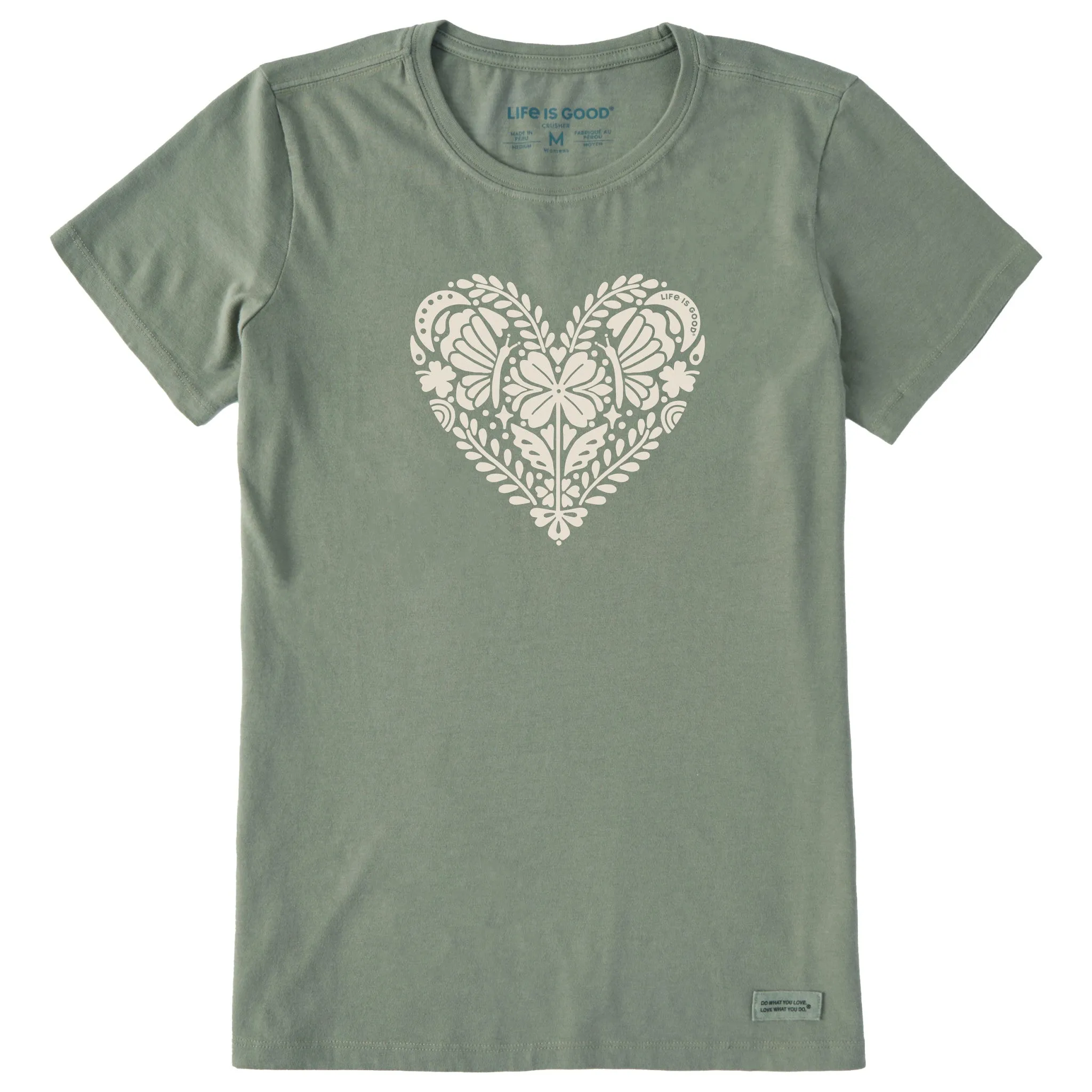Women's Celtic Clover Heart Short Sleeve Crusher Tee Life is Good