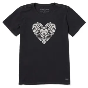 Women's Celtic Clover Heart Short Sleeve Crusher Tee Life is Good