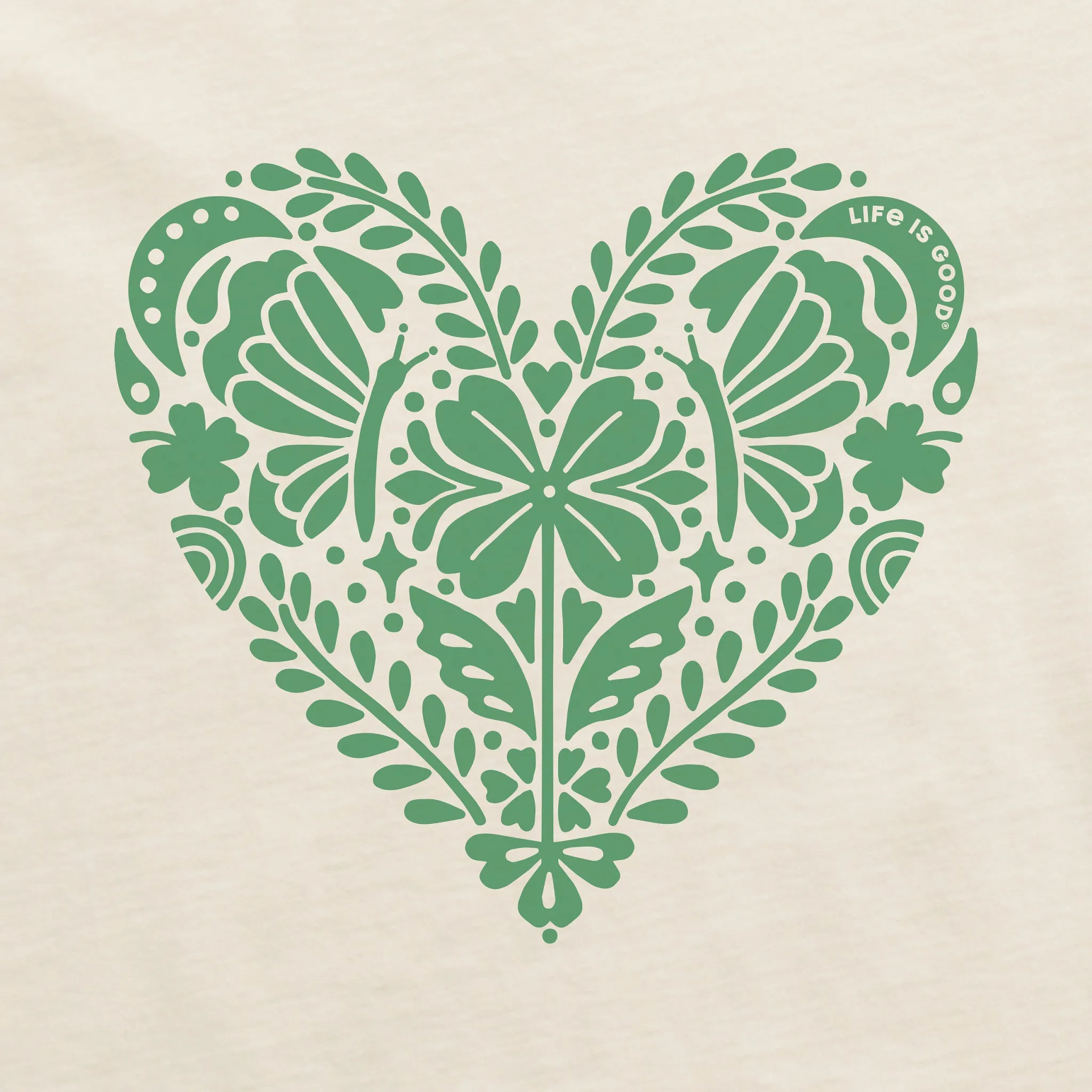 Women's Celtic Clover Heart Simply True Crew Life is Good