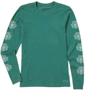 Women's Celtic Clovers Long Sleeve Crusher Tee Life is Good