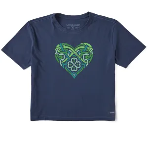 Women's Celtic Heart Short Sleeve Crusher Boxy Tee Life is Good