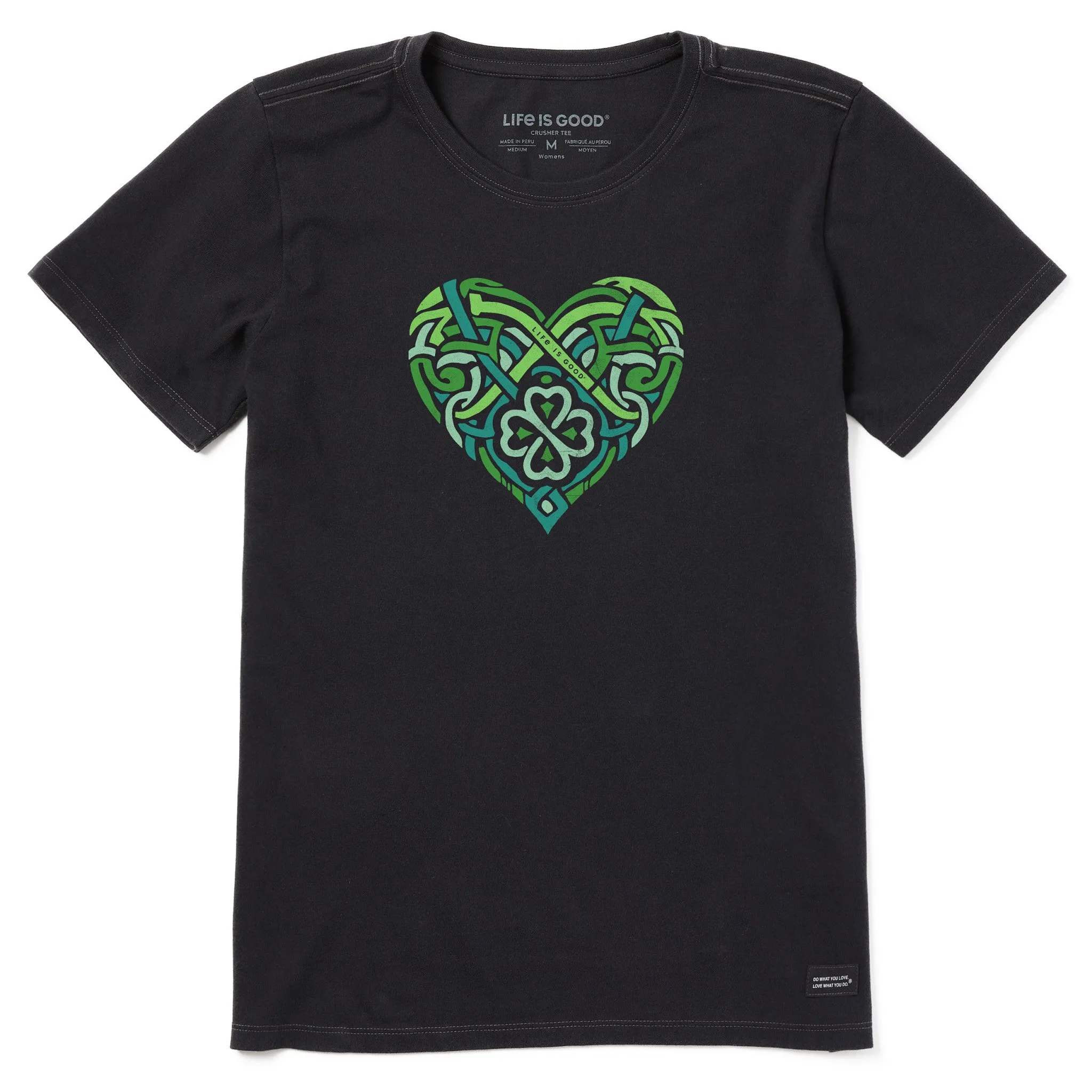 Women's Celtic Heart Short Sleeve Crusher Tee Life is Good